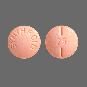 Synthroid T4 25 mcg (Synthroid - Levothyroxine Sodium) - Click Image to Close